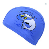 Hero Band Touca De Natação Infantil Profissional Impermeável Cor Azul Golfinho