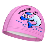 Hero Band Touca De Natação Infantil Profissional Impermeável Cor Rosa Golfinho