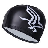 Hero Band Touca Natação Mergulho Piscina Unissex Adulto Impermeável Cor Preto 