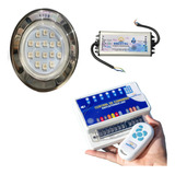Hiper Led 9w Inox Central De Comando C/timer Fonte Blindada