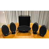 Home Theater Kef 3001 (5 Caixas 3001 + 1 Subwoofer Kube-2)