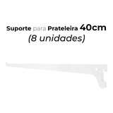 Homely 40cm Estante Com Suporte Para Trilhos De 8 Unidades Cor Branco
