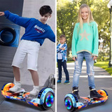 Hoverboard Overboard Skate Elétrico 6.5 Bluetooth Com Led Cor Gelo E Fogo