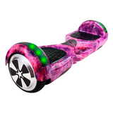 Hoverboard Overboard Skate Elétrico 6.5 Bluetooth Com Led Cor Rosa Galáxia