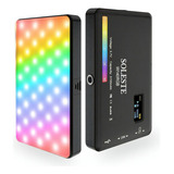 Iluminador Led Soleste W140rgb 2500k-9000k Fotografia T Estrutura Preto Luz Rgb/preto 3.7v