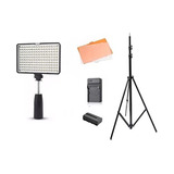 Iluminador Profissional 160 Leds/bateria/carregado/tripe2m S