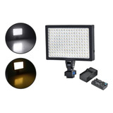 Iluminador Profissional Led 160 C/ Bateria Luz Quente Fria 