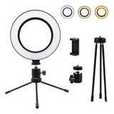 Iluminador Ring Light Profissional 16 Cm Com Tripé Qx-160