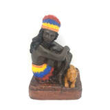 Imagem Cabocla Jurema Color Escultura Resina Estatua 16 Cm