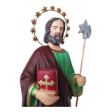 Imagem De Sao Judas Tadeu 37 Cm Com Aureola Metal Pedras