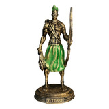 Imagem Orixá Oxossi - Estátua Em Exclusiva Cor Verde-escuro