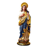 Imagem Sagrado Coração De Maria Resina 30cm Cor Premium
