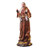 Imagem Santo São Padre Pio 20cm Resina Importado