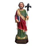 Imagem São Judas Tadeu 20cm Resina C/ Lança E Machado