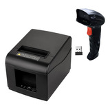 Impressora Fiscal Térmica 80mm + Leitor Código Barras Semfio
