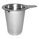 Infusor Coador De Chá Em Aço Inox Filtro Café C Alça E Tampa