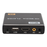 Interface Multimídia Hd Media Player Mini 4k Av Usb Storage