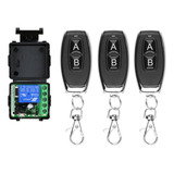 Interruptor + 3 Controle Remoto, Sem Fio 12v 1 Canal