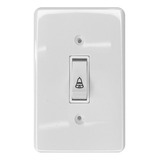 Interruptor Minuteria Pulsador Para Campainha 4x2 Ilumi Cor Branco
