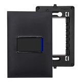Interruptor Pial Plus Led Indica Luz Acesa Preto + Suporte