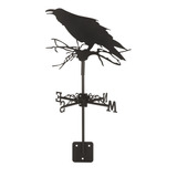Iron Weathervane Crow Ornamento Wind Vane Weathercock Metal
