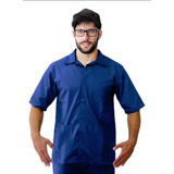 Jaleco Camisa Manga Curta C/ Botão Uniforme 
