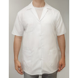 Jaleco Camisa Microfibra Manga Curta Uniforme Branco