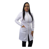 Jaleco Feminino De Zíper Gabardine Com Elastano Cores 