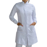 Jaleco Feminino Manga Longa Gabardine/enfermeira/médica
