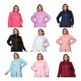 Jaleco Feminino Plus Size Gola Padre Zíper Várias Cores Full