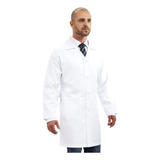 Jaleco Masculino Branco Slim Manga Longa Enfermagem Veterina