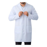 Jaleco Masculino Manga Longa Em Oxford Preto
