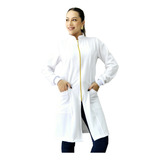 Jaleco Slim Two Way Feminino Ziper Dourado C/ Punho