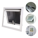 Janela Banheiro Aluminio-vitrô Maxiar Basculante 80x60