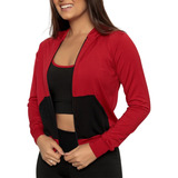 Jaqueta Blusa Corta Vento Feminina Fitness Com Capuz E Bolso