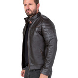 Jaqueta Casaco De Couro Legítimo Masculina Speed Moto