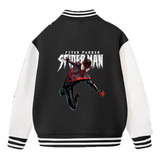 Jaqueta Com Padrão Digital Preta Spider-man Super Hero Fashi