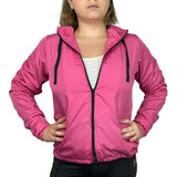 Jaqueta Corta Vento Liso Forrado Sem Estampa Blusa Feminina