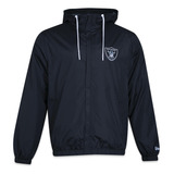 Jaqueta Corta Vento New Era Nfl Raiders Sazonal Preta
