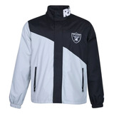 Jaqueta Corta Vento New Era Nfl Raiders World - Preto/cinza