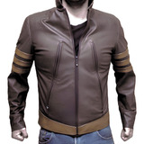 Jaqueta Couro Legitimo Masculina Marrom Wolverine Sob Medida