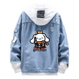 Jaqueta Jeans Creative Design Cinnamoroll Harry Potter