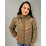 Jaqueta Juvenil Infantil Menina Nylon Puluciada Capuz Casaco