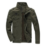 Jaqueta Militar Masculina Casual De Algodão