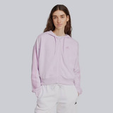 Jaqueta Moletom adidas 3 Stripes Feminino Lilás