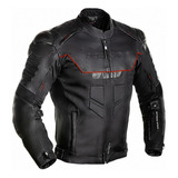 Jaqueta Moto Masculina Proteção Com Couro Texx Falcon V2 - G