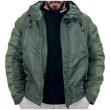 Jaqueta Rock & Soda Puffer Premium Verde Militar