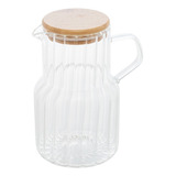 Jarra De Vidro Com Tampa Em Bambu Classic 1 Litro