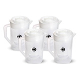 Jarra Plástico Suco Reforçada Lava-louça Atoxica 3,5l 4un Cor Transparente