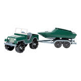Jipe Exército + Lancha Brinquedo Menino +3anos Poptoys 98409